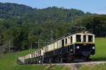 MOB:  Golden Moutain Pullmann Express  mit dem BC FZe 4/4 2002 ex MOB zwischen Blonay und Chamby am 9.