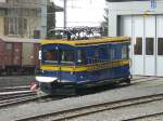 MOB Goldenpass - Streckenunterhaltsfahrzueg Tm 4 vor den Toren der Werksttte in Chernex am 01.05.2013
