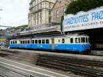 MOB Goldenpass - Triebwagen ABDe 8/8 4003 im Bahnhof Montreux am 18.05.2013