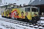 GDe 4/4 6006,  Login , abgestellt in Zweisimmen, 24.11.2013.