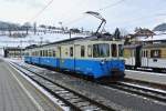 MOB ABDe 8/8 4002 als Regio 2418  bei Einfahrt in Zweisimmen, 24.11.2013.