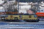 MOB: Die GDe 4/4 6003 wartet in Zweisimmen am 2. Januar 2014 auf ihren nächsten Einsatz.
Foto: Walter Ruetsch 