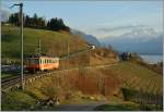 Der MOB Be 4/4 1007 (ex SNB/OJB  Bipperlisi ) erreicht als Regionalzug 2352 Montreux - Les Avants in Kürze Planchamp.