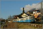 Der MOB ABDe 8/8 4001 mit seine Regionalzug 2225 von Zweisimmen nach Montreux bei Planchamp.