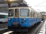 Gelenktriebwagen ABDe 8/8 4004 im MOB Bahnhofsareal von Montreux am 31.12.2006