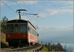 Der MOB Be 4/4 1007 (ex SNB/OJB  Bipperlisi ) als Regionalzug 2347 Chernex - Montreux kurz nach Planchamp.