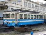 Be 4/4 1001 bei Rangierarbeiten im Bahnhofsareal der MOB in Montreux am 31.12.2006