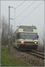 Darauf habe ich gewartet: auf den Mittagsregionalzug nach Les Avants, hier kurz vor Planchamp am 5.