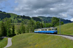 ABDe 8/8 4002 als Regionalzug am 20.06.2016 bei Schönried.