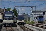 Der SURF ABeh 2/6 7504 nach Les Avants trifft in Chernex den Alpina Be 4/4 9203 der MOB.
11. August 2016