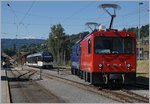 Heute machten das rote und das blaue Klötzchen gemeinsam einen Ausflug nach Blonay. 
Neben den HGem 2/2 2501 und Gem 2/2 2502 ist im Hintergrund der MVR ABeh 2/6 7502  Blonay  zu sehen.
Blonay, den 17. August 2016