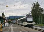 Obwohl nun praktisch der Gesamtverkehr der CEV von den ABeh 2/& SURF - Triebwagen dominiert wird, gibt es hin und wieder bunte Überraschungen, wie der hier von Vevey in Blonay  einfahrende  Lenker-Pendel  bestehende aus ABt 341, Be 4/4 5001 und Bt 241.
26. Juni 2017