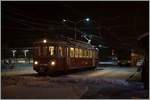 Der CEV BDeh 2/4 N° 73 wartet als erster Zug des Tages in Blonay auf die Abfahrt nach Vevey.