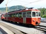 CEV - Zahnradtriebwagen Beh 2/4 75 im Bahnhof von Vevey am 30.05.2009