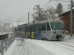 Der Frühling lässt auf sich warten, nicht aber der Gegenzug 
von Vevey nach Les Pleiades.
Blonay, den 1.März 2006 