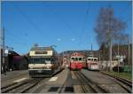 Noch Alltag in Blonay: GTW 2/4 und BDeh 2/4 im Nah- und Ausflugsverkher nach Vevey bzw.