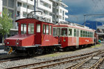 MVR/CEV: Seit der Inbetriebnahme der neuen ABeh 2/6 SURF-FLOTTE stehen mehrere Fahrzeuge der ältern Generationen  ARBEITSLOS  auf den Abstellgeleisen in Vevey.