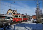 Der CEV BDeh 2/4 N° 73 in Blonay. 
7. März 2016