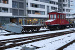 CEV/MVR: Am 9. Januar 2017 wartete der Te 82 mit dem Schneepflug in Vevey auf den nächsten Schnee.
Walter Ruetsch