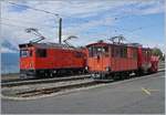 Die  neue  Hem 2/2 N° 11 und der  alte  HGe 2/2 N° 2 der Rochers de Naye Bahn in Glion anlässlich des 125 Jahre Jubiläums am 16. Sept. 2017.