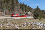 NStCM Be 4/4 204 am 17. April 2021 auf dem Col de la Givrine.