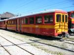 Olteimer Pesonenwagen  2 Kl B 341(ex BTI / BD) der Schmalspurbahn NStCM = Nyon - St.Cergue - La Cure - Morez am 03.09.02006 im Depotareal von Les Plantaz