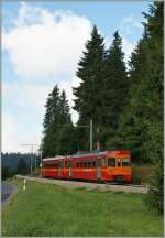 Der NStCM Regionalzug 124 nach La Cure kurz nach La Givrine.
28. August 2013