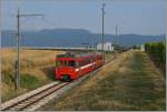 Ein NStCM Regionalzug in neuen und alten Farben ist zwischen Les Plantaz und La Vuarpillière unterwegs.
6. Juli 2015
