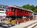 NStCM - Oldtimer Triebwagen ABDe 4/4 10 zur Besichtigung für`s Publikum am 100 Jahr Feier der NStCM in St.Sergue am 10.07.2016