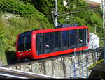 Pilatusbahn - Triebwagen Bhe 2/2 45 in Alpnachstad am 20.09.2023