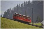 Wagen 30 auf Talfahrt auf der Mattalp.