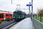 Regionalverkehr Bern-Solothurn/RBS.
Impressionen der Sonderfahrt vom 29. Januar 2020 mit dem historischen Zug bestehend aus dem CFe 4/4 11 und dem Bre 4/4 1.
Foto: Walter Ruetsch