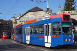 RBS Be 4/10 82 auf der Fahrt von Worb Dorf nach Fischermätteli, Linie 6, in Bern am 18. Dezember 2021.
Foto: Walter Ruetsch