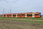 Der NExT RABe 4/12 34 als RE5 nach Solothurn am 29.4.24 zwischen Urtenen und Solothurn.