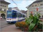 Be 4/8  der RBS Linie G (ex VBW/blaues Bhnli) am Casinoplatz unmittelbar hinter dem Bundeshaus in Bern.