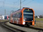 RBS - Schnellzug von Solothurn nach Bern mit dem Triebzug RABe 4/12 25 unterwegs bei Jegensdorf 11.02.2011 ..