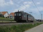 Muttertagsextrafahrt (Worb Dorf-Worblaufen-Solothurn-Worblaufen-Worb Dorf) bei der Rckfahrt zwischen der ehemaligen Haltestelle Ammannsegg und dem Bahnhof Lohn-Lterkofen.