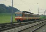 RBS - Aus dem Archiv - Triebwagen Be 4/8 60 unterwegs bei Deisswil im Mai 1985  ..