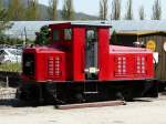 SchBB - Diesellok Diema im Betriebsareal bei der SchBB = Schinznacher Baumschulbahn am 27.04.2008 ....
