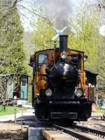 SchBB - Dampflok Molly unterwegs im Betriebsareal bei der SchBB = Schinznacher Baumschulbahn am 27.04.2008 ....