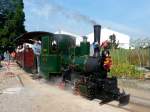 SchBB - Dampflok Emma unterwegs im Betriebsareal bei der SchBB = Schinznacher Baumschulbahn am 28.09.2008 .... Bahnjubilum 30 Jahre ....
