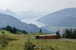 SPB Zug auf dem Weg auf die Schynigen Platte kurz nach dem Halt in Breitlauenen am 26.8.17.