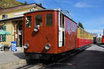 He 2/2 Nr. 14 wartet auf der Schinige Platte auf die nächste Talfahrt. Die Aufnahme stammt vom 12.10.2019.