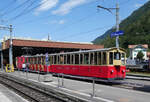 Nachmittags um 15.25 Uhr reicht wohl ein Wagen f�r die Fahrg�ste im Zug auf die Schynige Platte aus. Wilderswil, 22.7.2026