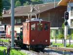 SPB - Zahnradlok He 2/2 18 mit Beladenem Gterwagen unterwegs in  Wilderswil am 16.08.2008