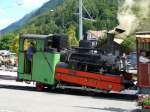 Zahnrad Dampflok  H 2/3  5 im Bahnhofsareal von Wilderswil am 19.08.2006