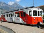 2Kl. Zahnrad Triebwagen BDeh 4/4  5..der MC = Martigny - Chatelard Bahn .. Im Bahnhof von Martigny am 30.07.2006