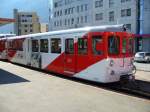 2Kl. Steuerwagen Bt 67..der MC = Martigny - Chatelard Bahn .. Im Bahnhof von Martigny am 30.07.2006