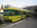 Steuerwagen Bt 551 und Triebwagen Be 4/4 503+501 in Boudry TN, 18.01.2012.