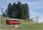 Für das 125 Jahre Jubiläum der Bex - Villars - Col-de-Bretaye Bahn (BVB) wurde der 1944 in Betrieb genommen Triebwagen BDeh 2/4 N° 25 in der ursprünglichen BVB Farbgebung lackiert. Der  Flèche  absolviert nun im Jubiläums-Sommer an einigen Tagen eine Hin- und Rückfahrt von Villars-sur-Ollon zum Col-de-Bretaye. Das Bild zeigt den BDeh 2/4 25 zwischen Col-de-Soud und Haltestelle Villars-sur-Ollon Golf.

19. August 2023